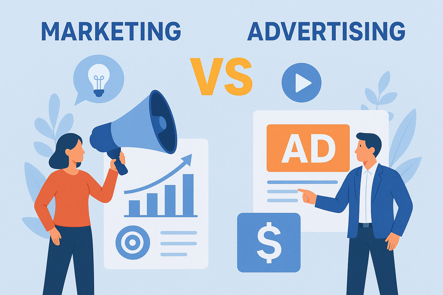 Marketing vs. Advertising: Understanding the Real Difference That Drives Business Success