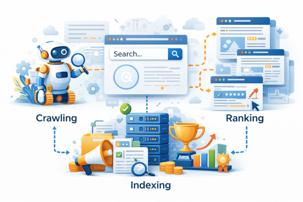 How Search Engines Work: Crawling, Indexing, and Ranking Explained