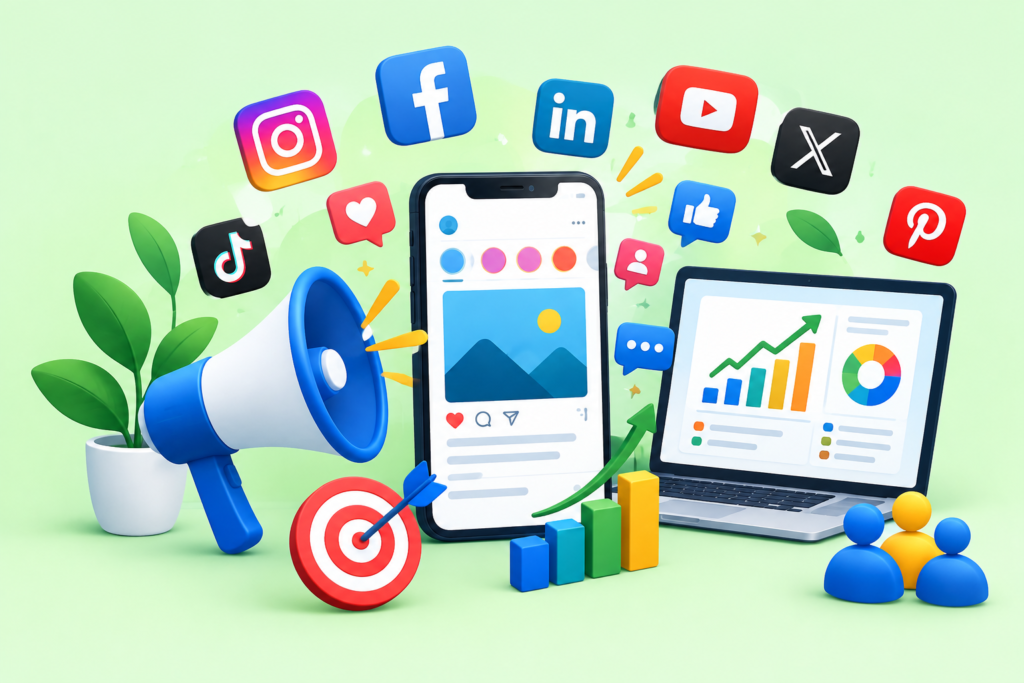 Social Media Marketing: The Complete Guide to Strategies, Growth, Engagement, and Measurable Success