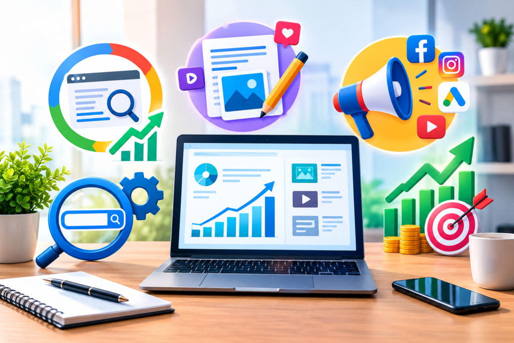 Digital Marketing: The Complete Guide to Strategy, SEO, Content, Advertising, and Business Growth